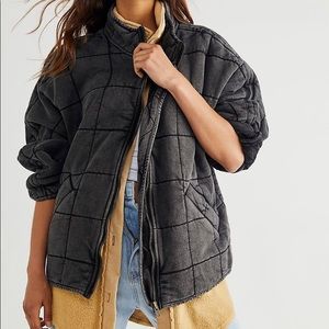 Free people dolman quilt knit jacket